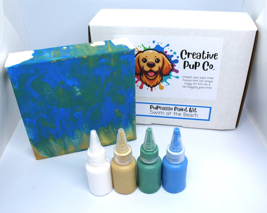 Swim at the Beach Pupcasso Paint Kit